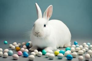 Cute White Rabbit. photo
