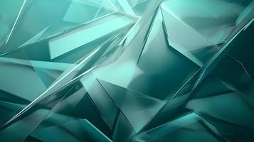 3D Render of Teal Abstract Ethereal Glass Shards Background photo