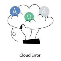 Trendy Cloud Error vector