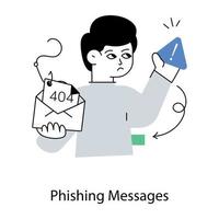 Trendy Phishing Messages vector