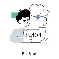 Trendy File Error vector