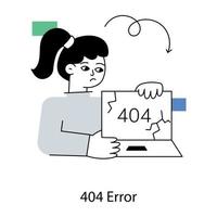 Trendy 404 Error vector