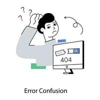 Trendy Error Confusion vector