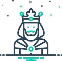 mix icon for king vector