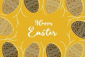 geometric pattern abstract background, with transparent easter ornament and twigs, Template for banner, poster, social media, spring greeting card. vector