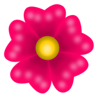 Rosa flor 3d png