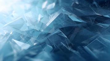 3D Render of Blue Abstract Ethereal Glass Shards Background photo