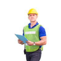 Engineer man, worker in hard hat png