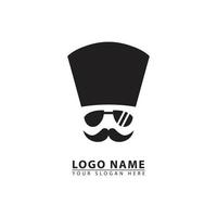 hombre mago logo icono vector. vector