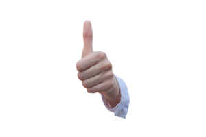 Hand showing thumbs up png