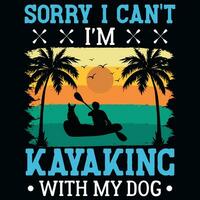 Kayaking graphics tshirt design vector