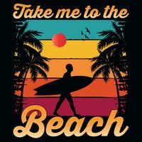 Summer surfing graphics tshirt design vector