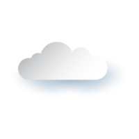 Cloud paper cut style with shadow. png