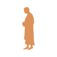 rutin- av munk silhuett illustration. png
