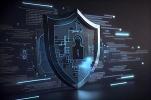 Cyber security and information or network protection. Future technology web services for business and internet project photo