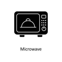 Microwave  Vector  Solid Icons. Simple stock illustration stock