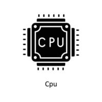 CPU Vector  Solid Icons. Simple stock illustration stock