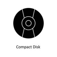 Compact Disk Vector  Solid Icons. Simple stock illustration stock