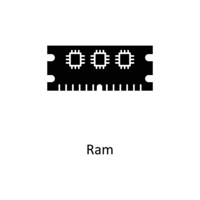 Ram  Vector  Solid Icons. Simple stock illustration stock