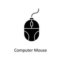 Computer Mouse Vector  Solid Icons. Simple stock illustration stock