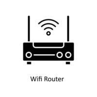 Wifi enrutador vector sólido iconos sencillo valores ilustración valores