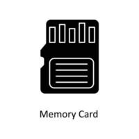 memoria tarjeta vector sólido iconos sencillo valores ilustración valores