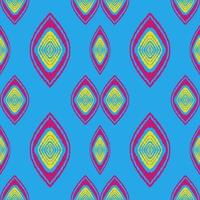 blue geometric ethnic pattern traditional illustration background photo