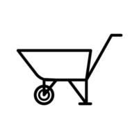 wheel barrow icon design vector