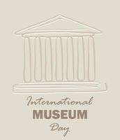 Simple International Museum Day 18 May sketch illustration vector design poster