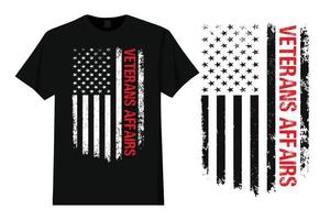 USA Veterans Affairs Flag T Shirt Design vector