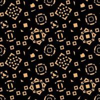 Gold texture on black Seamless pattern Native ornamental background vector