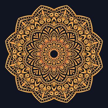 elementos decorativos lujo ornamento patrón gradiente mandala diseño vector