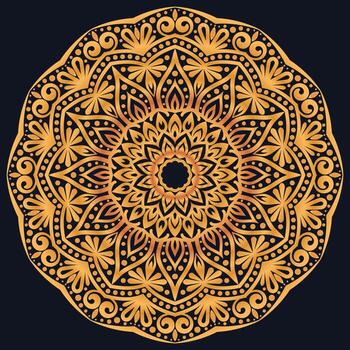 elementos decorativos lujo ornamento patrón gradiente mandala diseño vector