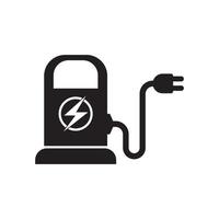 electrical charging station icon logo vector