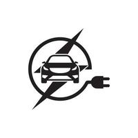 electrical charging station icon logo vector