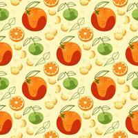 Juicy pattern of oranges and tangerines photo