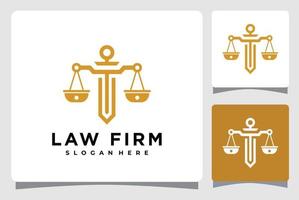 justicia ley firma logo modelo diseño inspiración vector