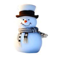 schattig glimlachen sneeuwman met kleurrijk hoed png