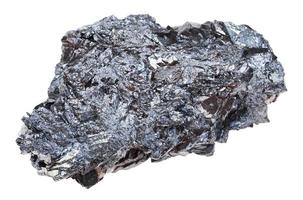 piece of hematite iron ore stone isolated photo
