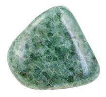 tumbled green jadeite stone isolated photo