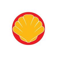 Sea shell logo icon, vector illustration template design