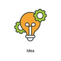 idea vector llenar contorno iconos sencillo valores ilustración valores