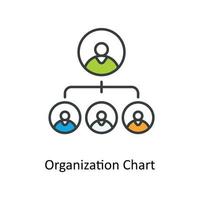 Organization Chart  Vector Fill outline Icons. Simple stock illustration stock