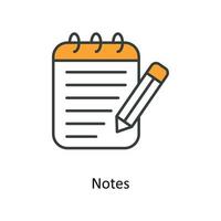 Notes Vector Fill outline Icons. Simple stock illustration stock