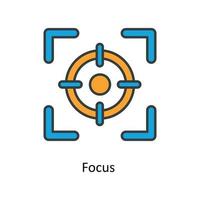 Focus  Vector Fill outline Icons. Simple stock illustration stock