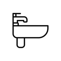 baño lavabo icono diseño vector modelo