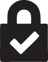 Lock security icon symbol vector image. Illustration of the key secure access system vector design. EPS 10