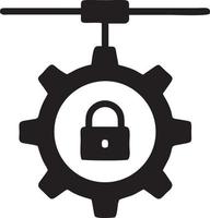 Lock security icon symbol vector image. Illustration of the key secure access system vector design. EPS 10