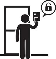 Lock security icon symbol vector image. Illustration of the key secure access system vector design. EPS 10