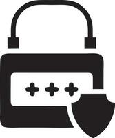 Lock security icon symbol vector image. Illustration of the key secure access system vector design. EPS 10